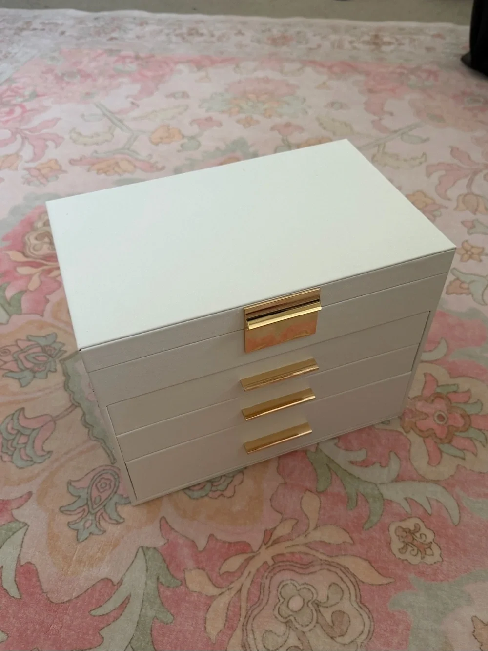 White Jewelry Organizer Box - Multi-Drawer Jewelry Storage